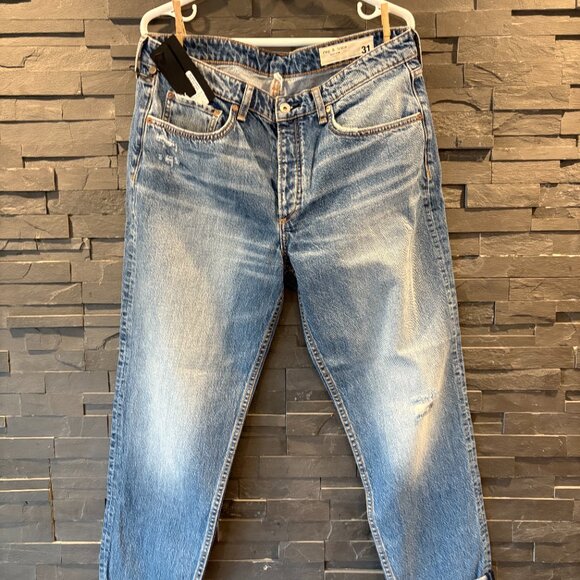 Rag & Bone Mid-Rise Rosa Peony 'Boyfriend' Jeans- Women's Size 31- New with Tags - Picture 1 of 10